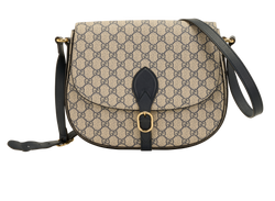 GG Satchel, Canvas/Leather, Navy/Beige, 432128.525040, DB, 3*